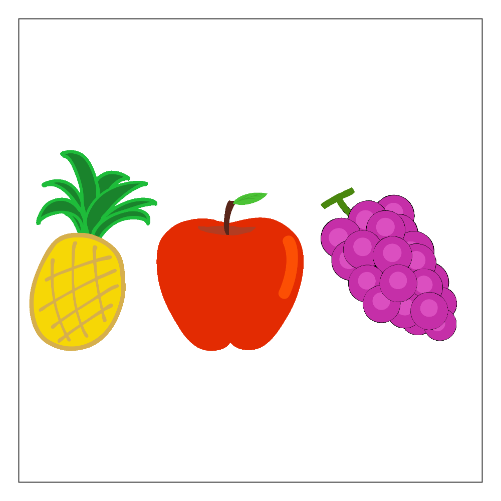可愛いフルーツのイラスト アクリルブロック