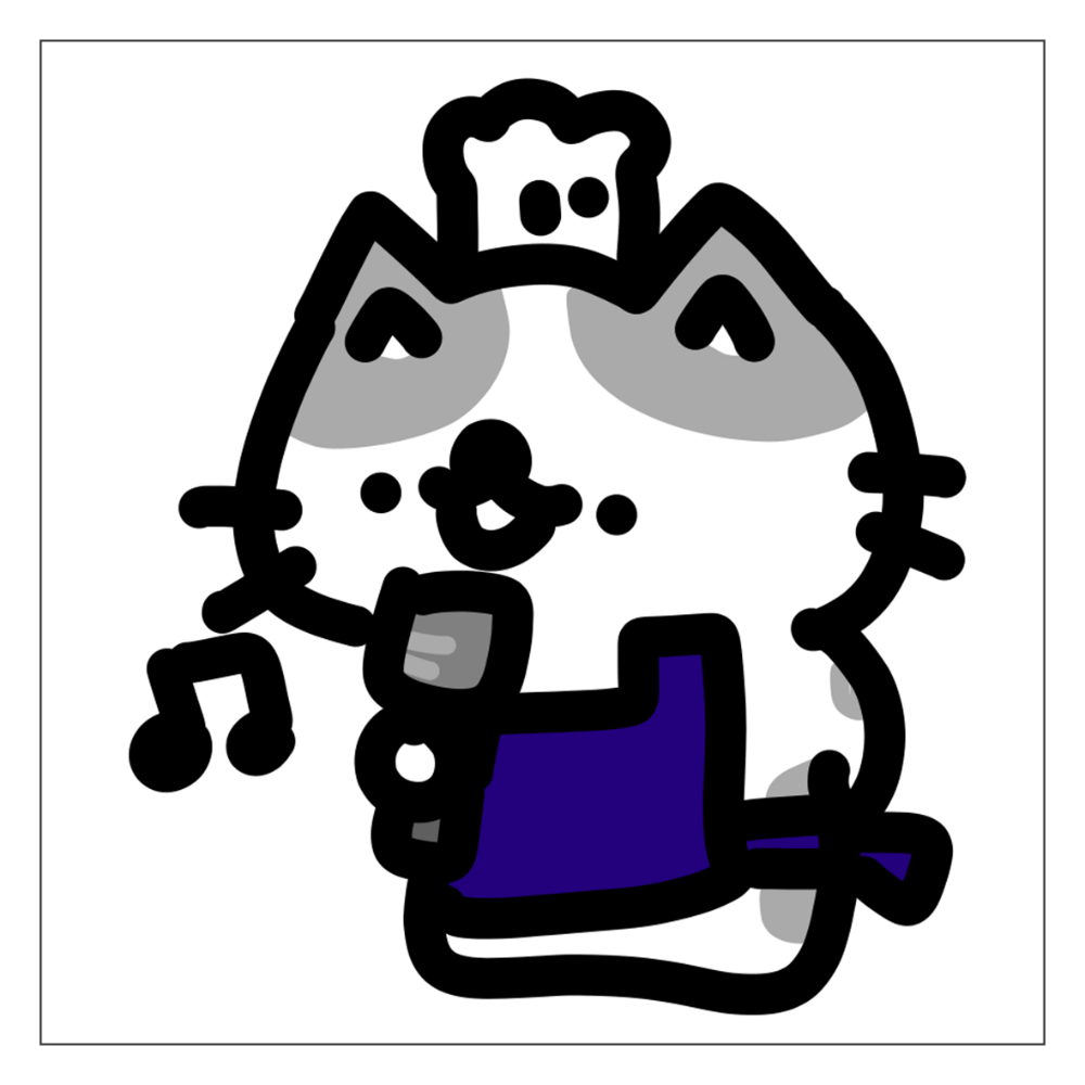 うたう！コックシェフ猫 アクリルブロック