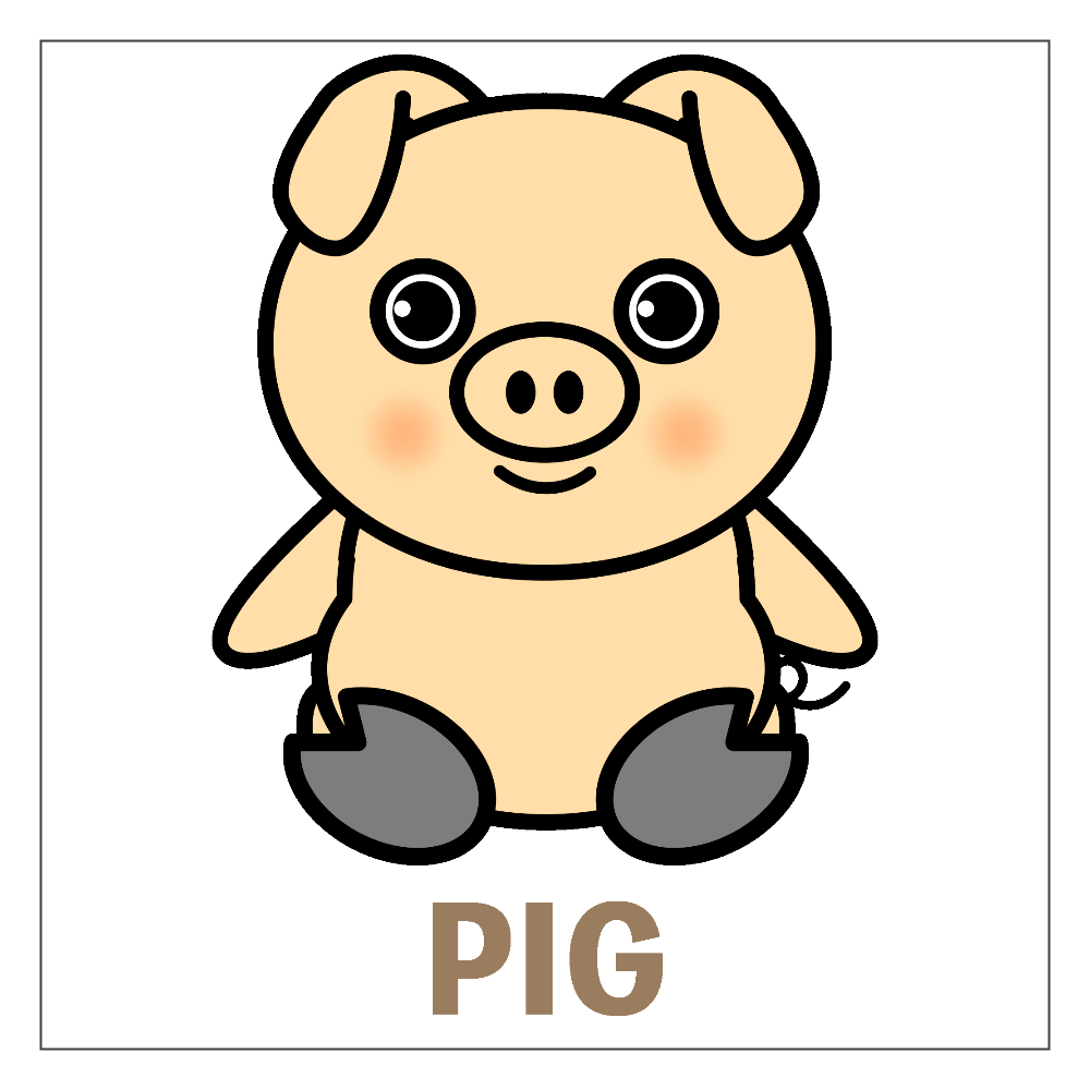 ザ・pig! 可愛い豚さんのデザイン アクリルブロック