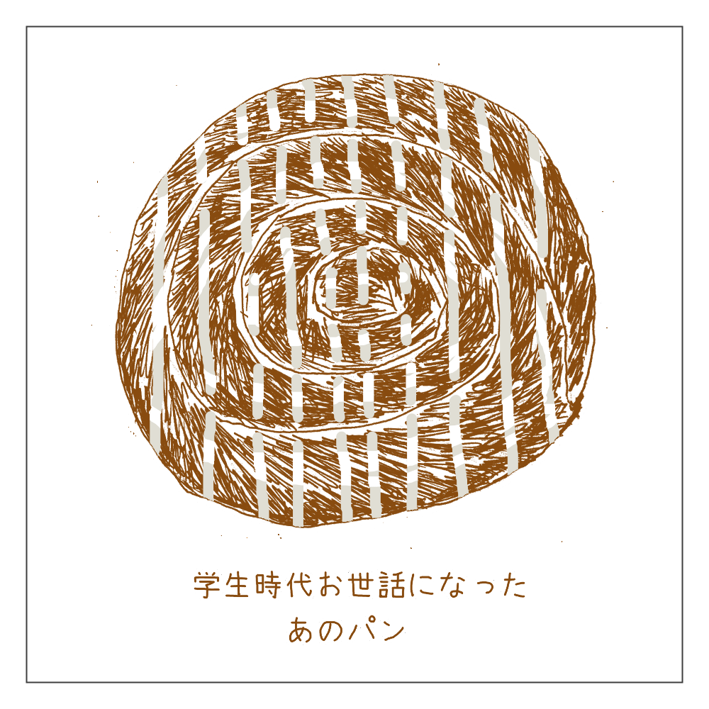 ユーモア菓子パンデザイン「学生時代お世話になったあのパン」 アクリルブロック