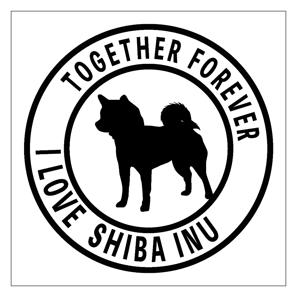 柴犬のシンプルマークロゴ アクリルブロック