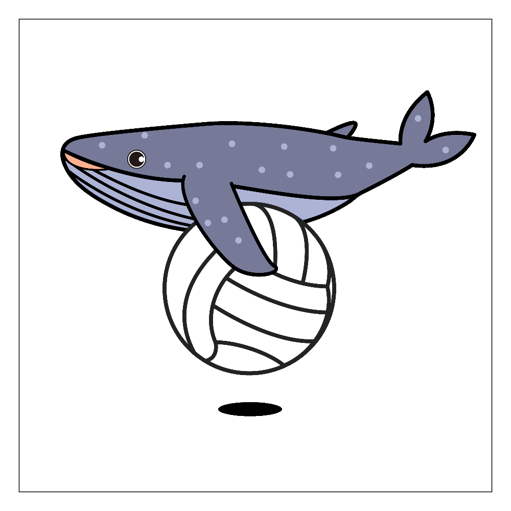 ザトウクジラバレー アクリルブロック