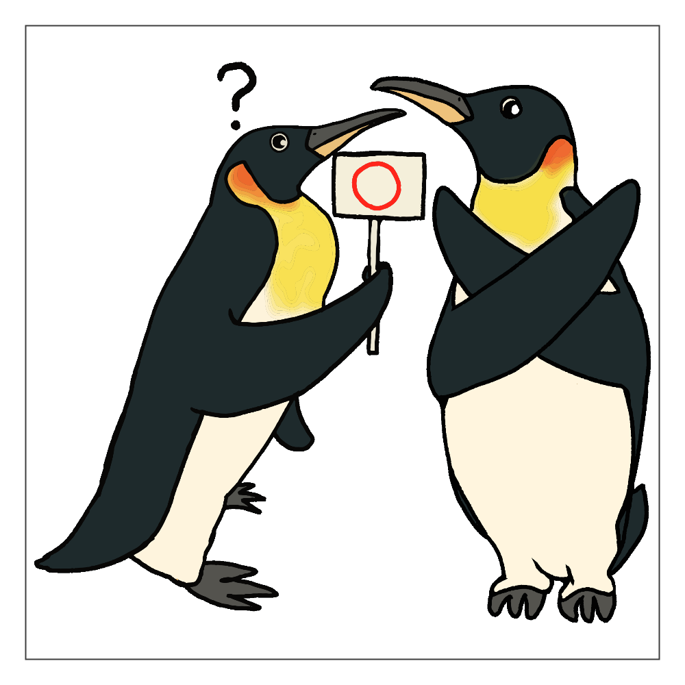 皇帝しないペンギン(全否定ペンギン) パネル｜チコデザ - オリラボ