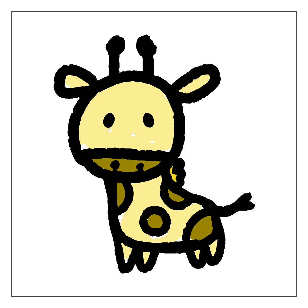 ラフなキリンちゃん パネル｜チコデザ - オリラボマーケット