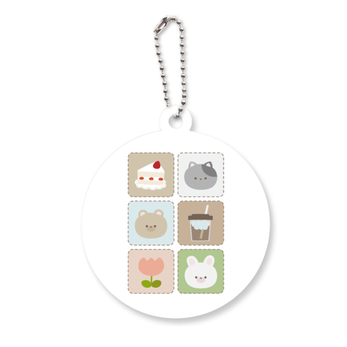 Healing illustrations! アクリルキーホルダー　丸型 (6cm)