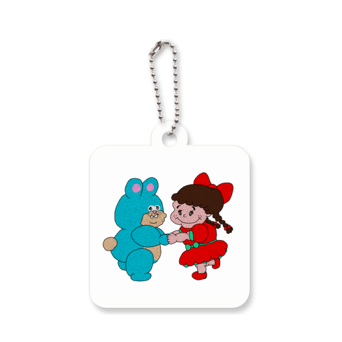 オリジナルイラストグッズ アクリルキーホルダー　四角型 (4cm)