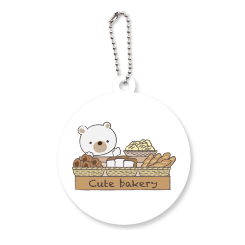 Cute bakery アクリルキーホルダー　丸型 (6cm)