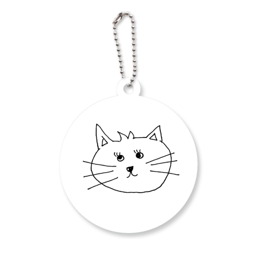 にゃにゃにゃにゃにゃんこ♪ アクリルキーホルダー　丸型 (6cm)