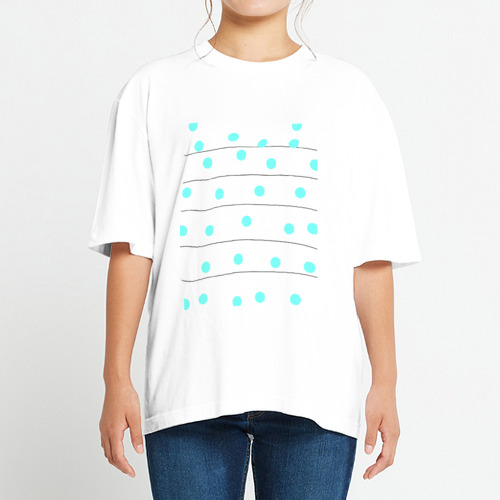 まる（みずいろ） ヘビーウェイト ビッグシルエットTシャツ