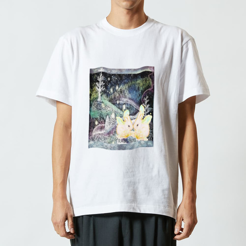 「宇宙(そら)と天使のうさぎ」 ハイクオリティーTシャツ