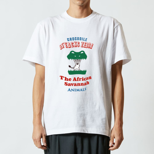 The African Savannah Animals(カラー) ハイクオリティーTシャツ