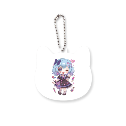 みるるちゃん ネコ型アクリルキーホルダー ネコ型アクリルキーホルダー(4cm)