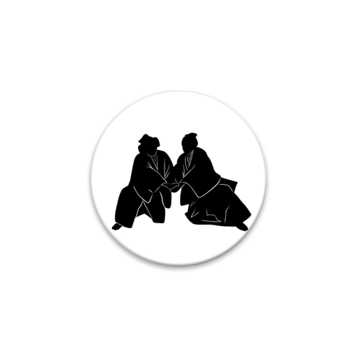 合同公演オリジナル缶バッジ　引窓 オリジナル缶バッジ白背景（56mm）