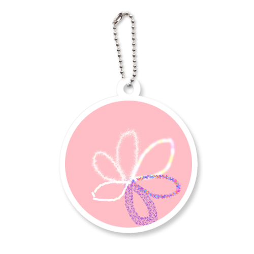 花びらと私 アクリルキーホルダー　丸型 (6cm)