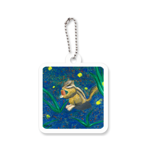 『宝物』キーホルダー アクリルキーホルダー　四角型 (4cm)