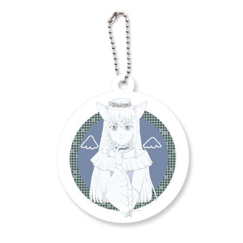 ねこ貴婦人 アクリルキーホルダー　丸型 (6cm)