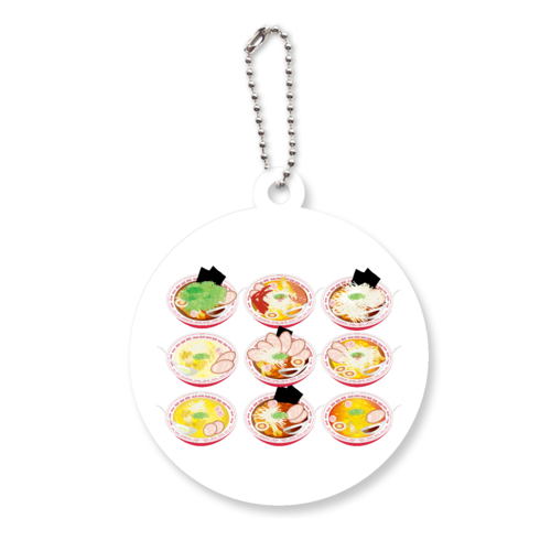 ラーメン一覧 アクリルキーホルダー　丸型 (6cm)