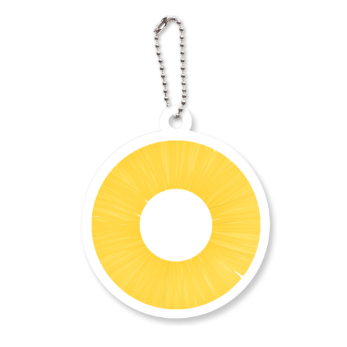 ザ・輪切のパイン アクリルキーホルダー　丸型 (6cm)