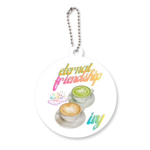 ティータイムパート1 アクリルキーホルダー　丸型 (6cm)