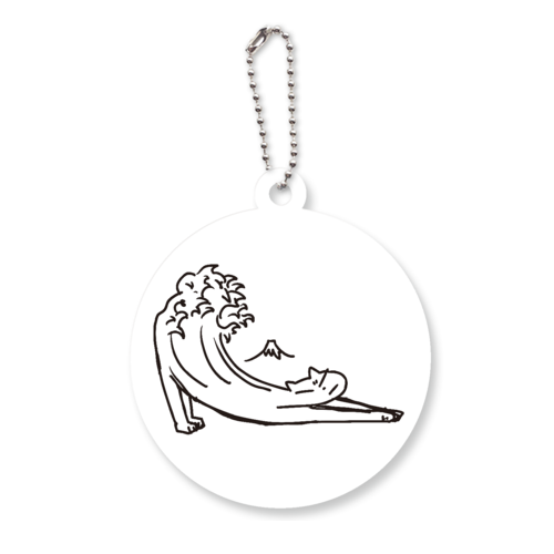 神奈川沖にゃみ裏 アクリルキーホルダー　丸型 (6cm)