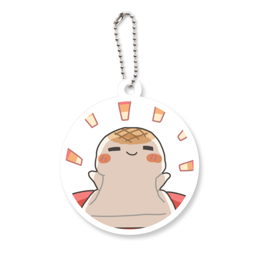 おもちの初日の出 アクリルキーホルダー　丸型 (6cm)