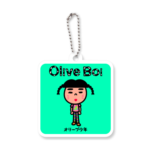 Olive Boi アクリルキーホルダー　四角型 (6cm)