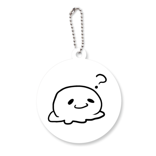 疑問に思うお餅 アクリルキーホルダー　丸型 (6cm)