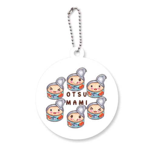 おつまみツナ缶  アクリルキーホルダー　丸型 (6cm)