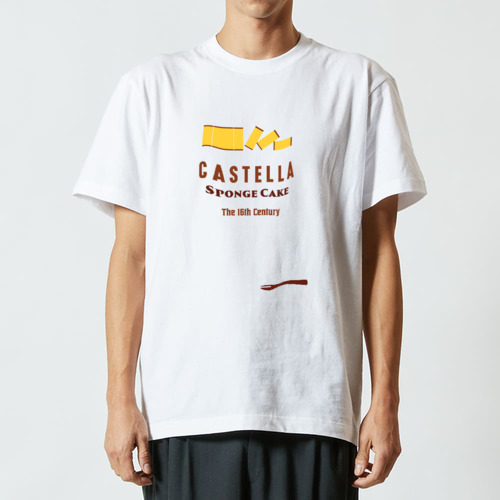 カステラ LogoStyle ハイクオリティーTシャツ
