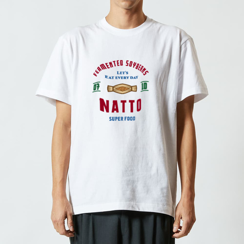 納豆 -Vintage- (レトロカラー) ハイクオリティーTシャツ