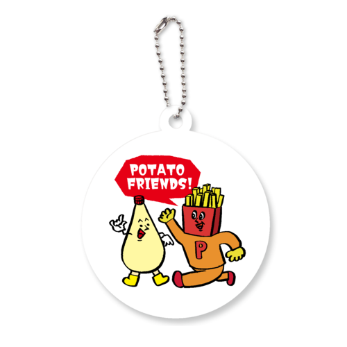 キャラクターシリーズ「マヨネーズ＆ポテトマン」 アクリルキーホルダー　丸型 (6cm)