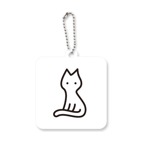 NO CAT NO LIFE 1 アクリルキーホルダー　四角型 (6cm)