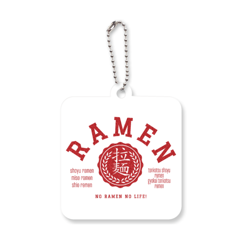 RAMEN・拉麺大好き アクリルキーホルダー　四角型 (6cm)