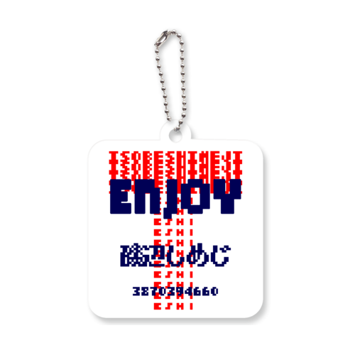 ENJOY磯辺しめじ アクリルキーホルダー　四角型 (6cm)