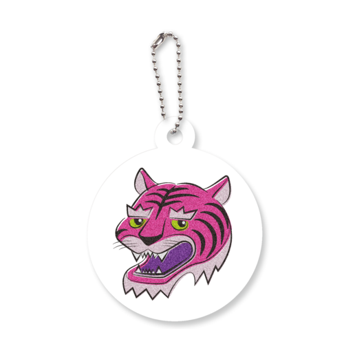Pink Tiger  アクリルキーホルダー　丸型 (4cm)