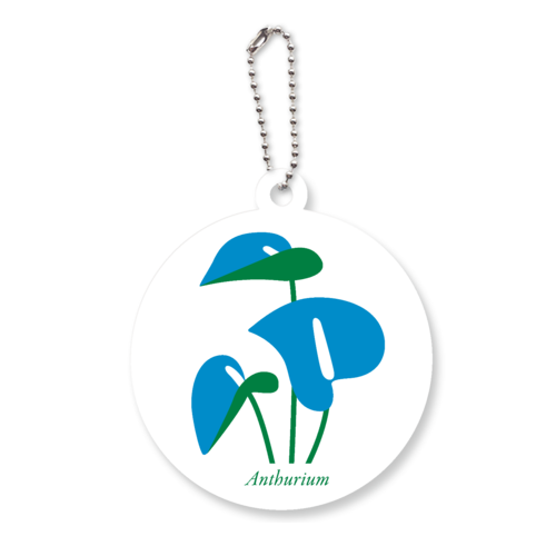 Anthurium Blue アクリルキーホルダー　丸型 (6cm)