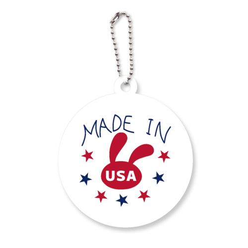 【MADE IN USA】キーホルダー アクリルキーホルダー　丸型 (6cm)