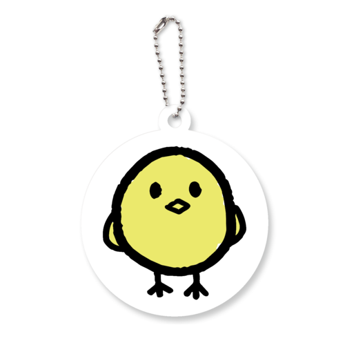 ただのひよこちゃん アクリルキーホルダー　丸型 (6cm)