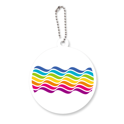Rainbow wave・虹波  1 アクリルキーホルダー　丸型 (6cm)