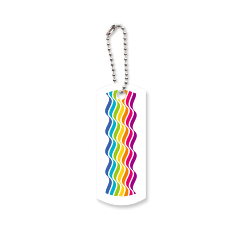 Rainbow wave・虹波  1 アクリルキーホルダー　タグ型 (4cm)