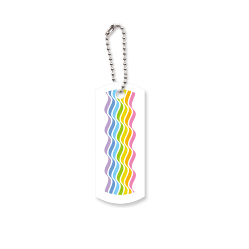  Rainbow wave・虹波 2 アクリルキーホルダー　タグ型 (4cm)