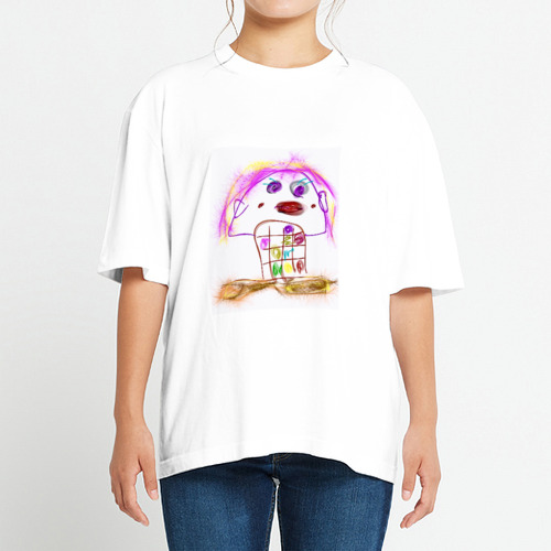 碁盤の目のような5番目の女 ヘビーウェイト ビッグシルエットTシャツ