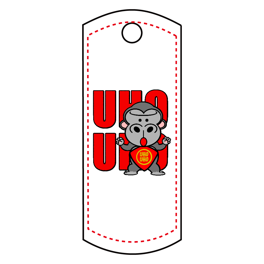UHOUHOゴリッキー(金太郎バージョン) アクリルキーホルダー　タグ型 (4cm)