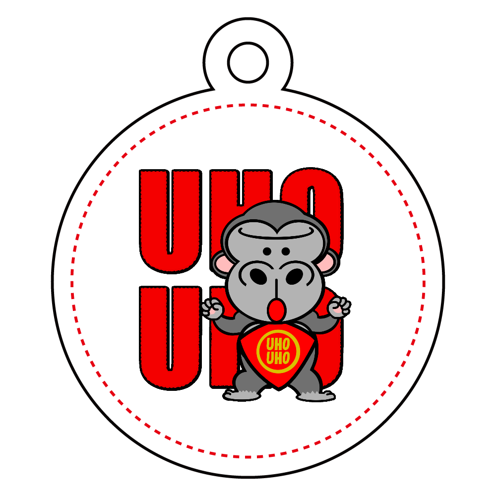UHOUHOゴリッキー(金太郎バージョン) アクリルキーホルダー　丸型 (4cm)