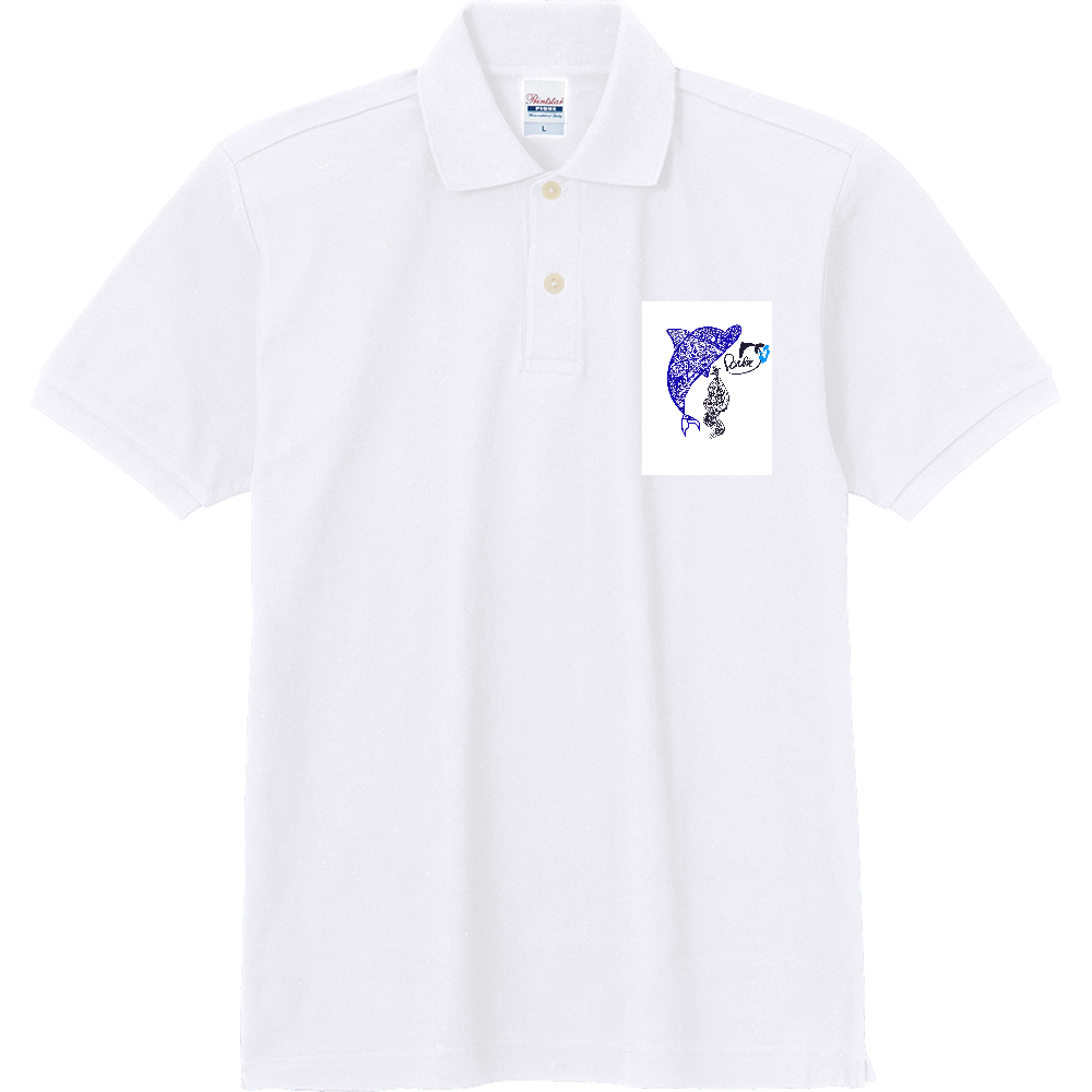 ゼンタングルイルカ定番ポロシャツの商品購入ページ