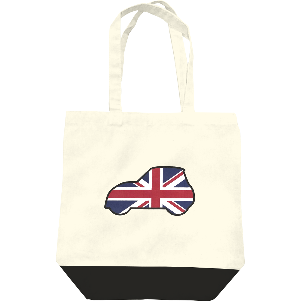 イギリス国旗ユニオンジャック柄車イラストレギュラーキャンバストート 