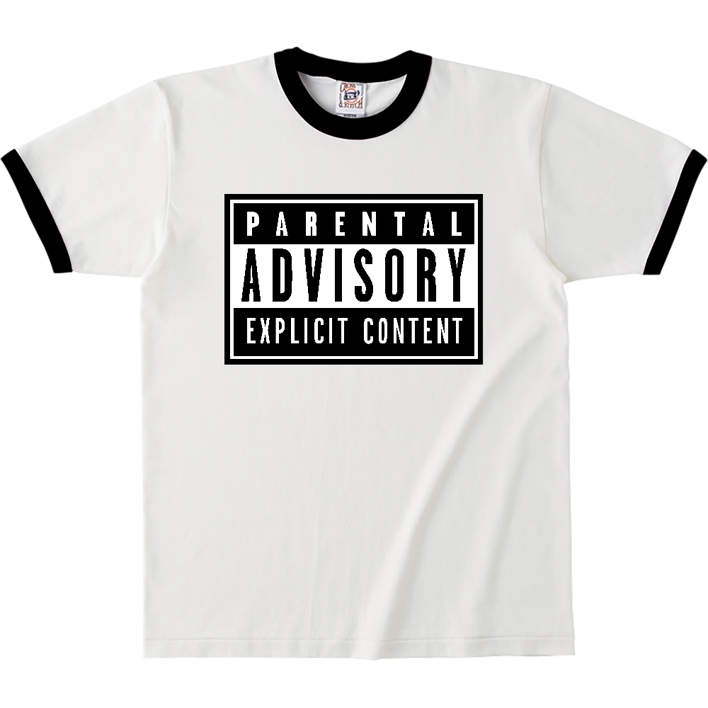 PARENTAL ADVISORY BOX オープンエンドマックスウェイトリンガーTシャツ