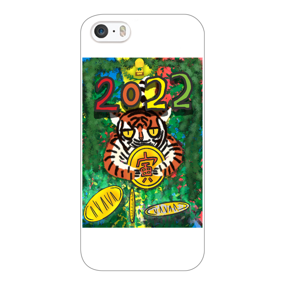 2022年干支の【寅年】：寅が金貨を与えてくれるラッキーな年。 iPhone5c(透明)