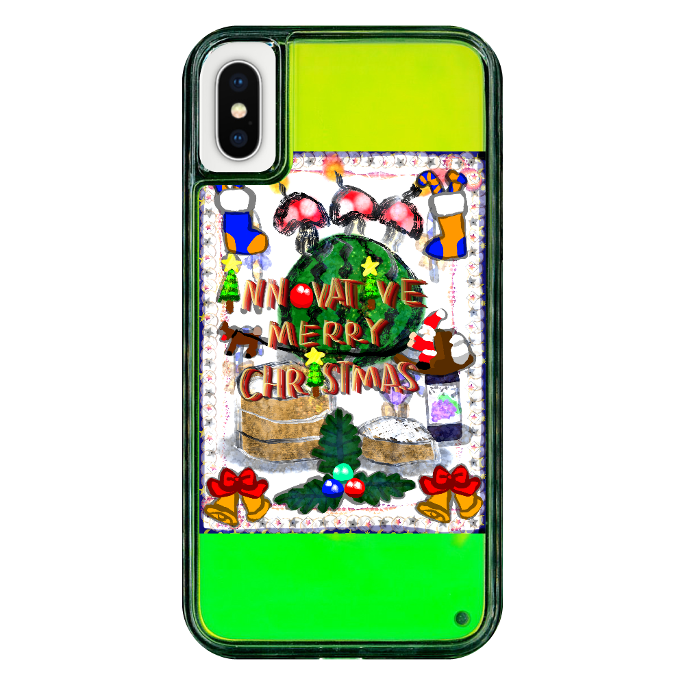 第一弾　【MERY CHRISTMAS Version 】〜その時サンタが行く!〜 iPhoneX/XS ネオンサンドケース