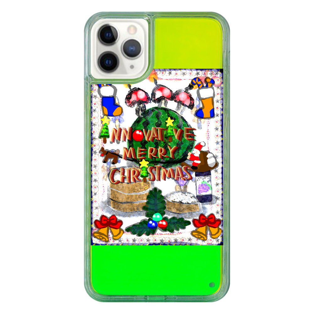 第一弾　【MERY CHRISTMAS Version 】〜その時サンタが行く!〜 iPhone11 ProMax ネオンサンドケース